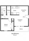 1 Bedroom Floor Plan